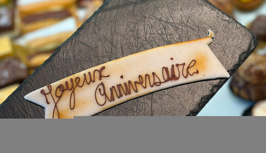 BANDEROLE GÂTEAU PÂTE D'AMANDE