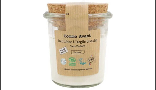 Dentifrice en pâte à l'argile blanche COMME AVANT