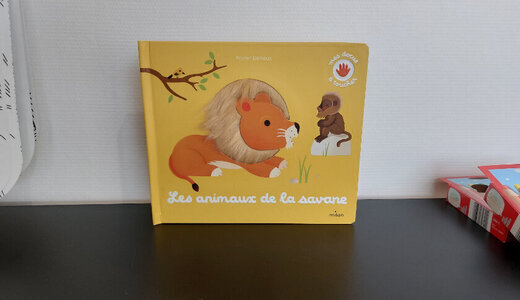 Livre à toucher - Les animaux de la savane