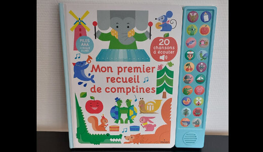 Livre sonore - Mon premier recueil de comptines