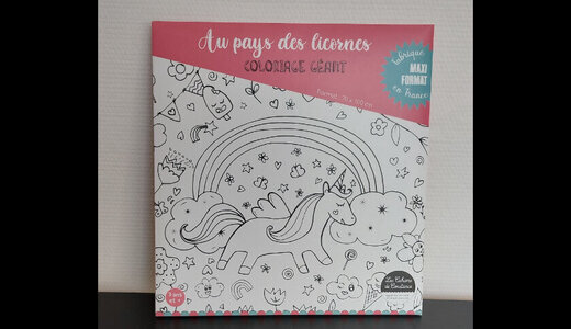 Coloriage géant Licorne