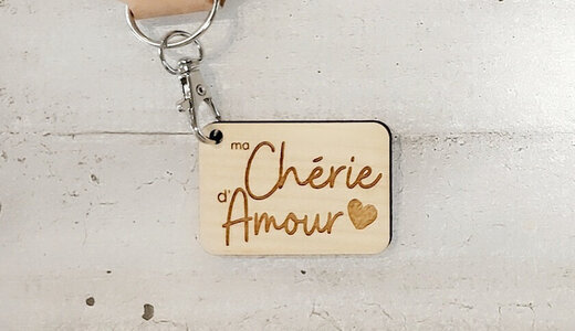 Porte-clefs "ma chérie d'amour"