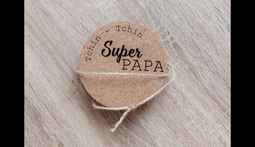 Dessous de verres "Super Papa"