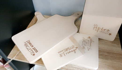 Planche "Vivre d'amour & de fromage"