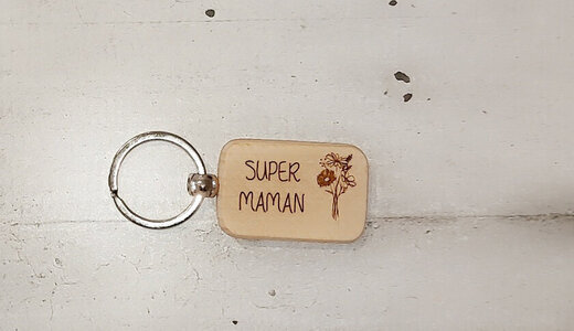 Porte clefs "super maman"