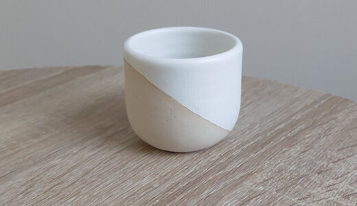 Tasse à café Half white