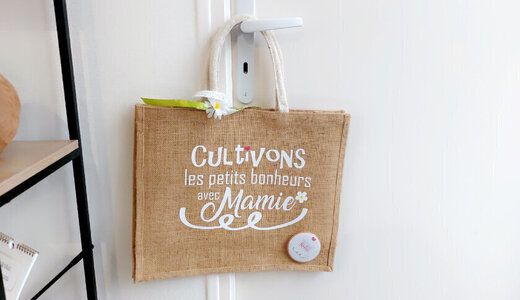 Sac en jute naturel "Mamie"