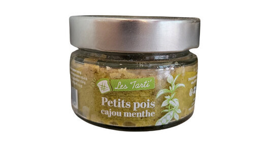 Tarti' petit pois, cajou et menthe