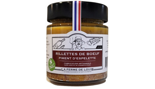 Rillettes de boeuf piment d'Espelette
