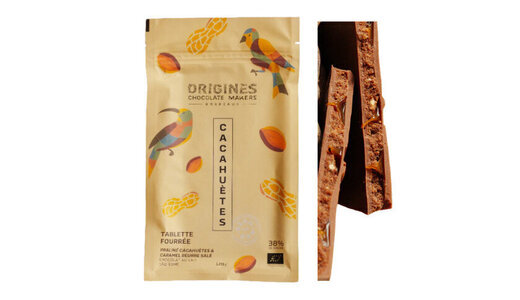 Tablette fourée cacahuètes