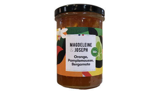 Confiture d'orange, pamplemousse et bergamote