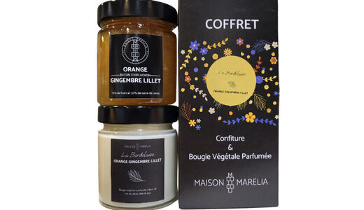 Coffret bougie + confiture - Orange, gingembre & Lillet
