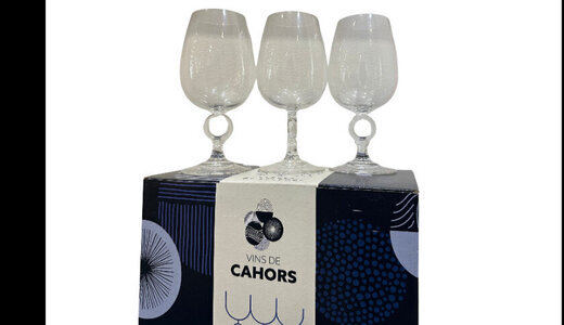 Verres de vin typique du Cahors x6