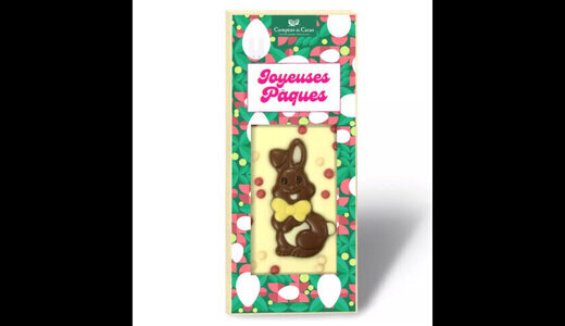 Tablette pâques chocolat blanc et lapin 90g