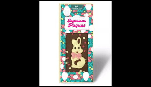 Tablette pâques chocolat lait et lapin 90g