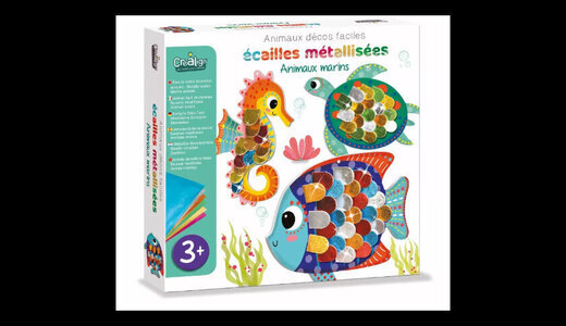 Ecailles métalisées "animaux marins"