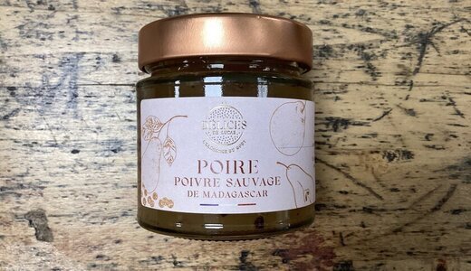 Confiture Poire Poivre sauvage de Madagascar 230gr