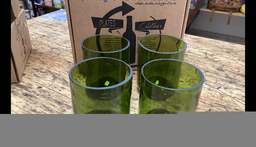 Verre Classique Vert lot de 4