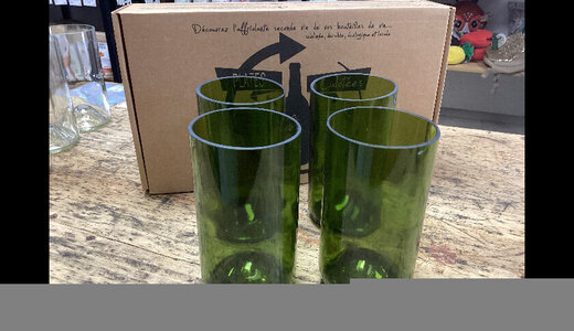 Verre Cocktail Vert lot de 4