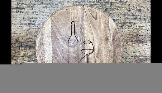 Plateau rond plat manguier Pouilly sur Loire
