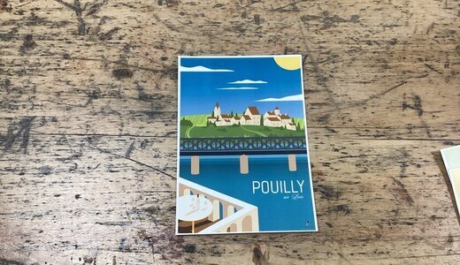 Carte postale Pouilly Bleu