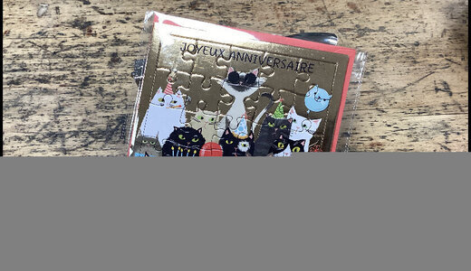 Carte Puzzle Joyeux anniversaire Chats