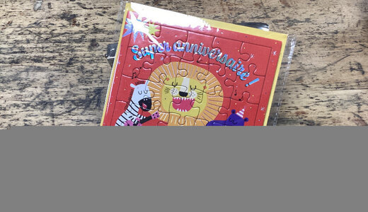 Carte Puzzle Super anniversaire Animaux