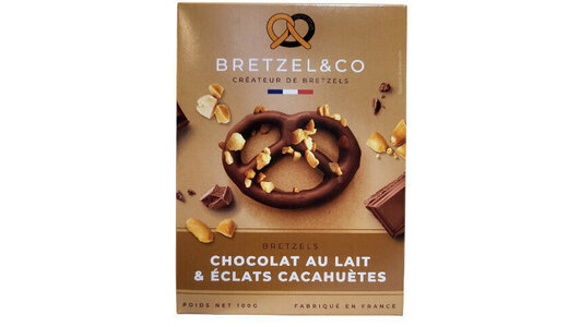 Bretzel chocolat lait et cacahuètes