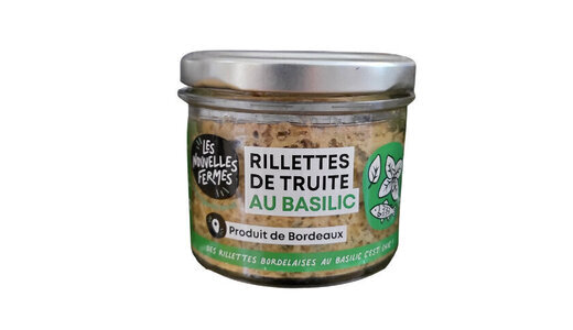 Rillettes de truite au basilic