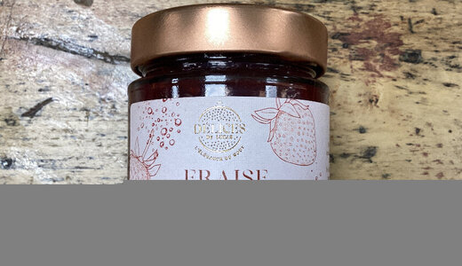 Confiture Fraise pétillante au champagne 230gr