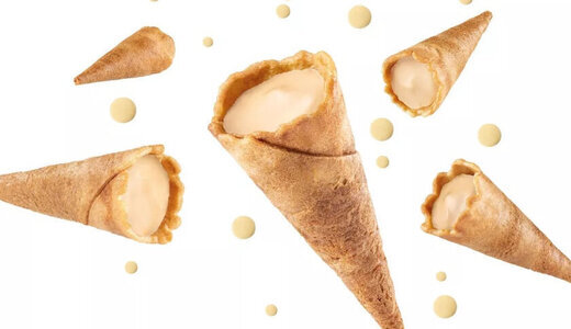 Q d’cônes chocolat blanc