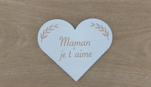 Magnet Coeur "Maman je t'aime"