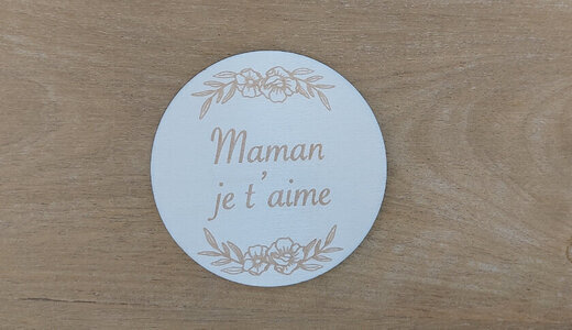 Magnet Ronde "Maman je t'aime"