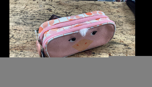 Trousse autruche double compartiment 