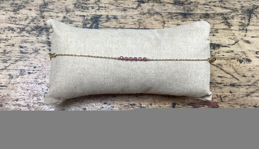 Bracelet pierres naturelles tourmaline rose