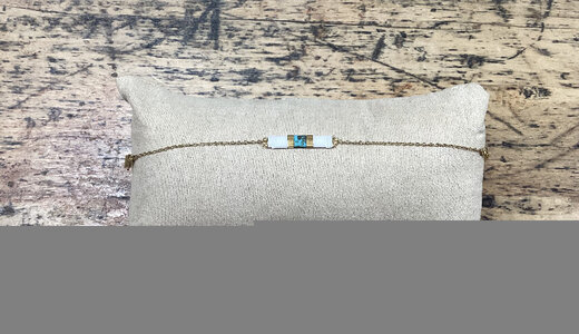 Bracelet perles japonaises turquoise
