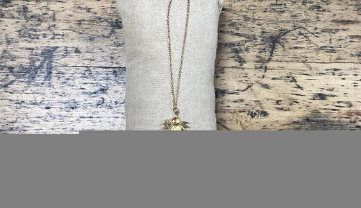 Collier soleil quartz fraise