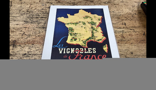Affiche les vignobles français 30x40cm