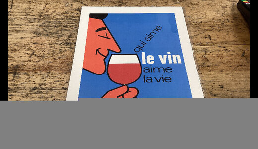 Affiche Qui aime le vin 30x40cm