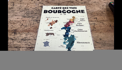 Affiche carte des vins de Bourgogne 30x40cm