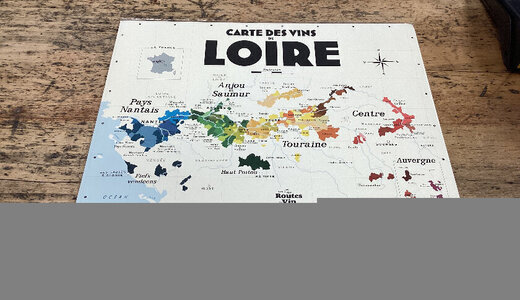 Affiche carte des vins de loire 30x40cm