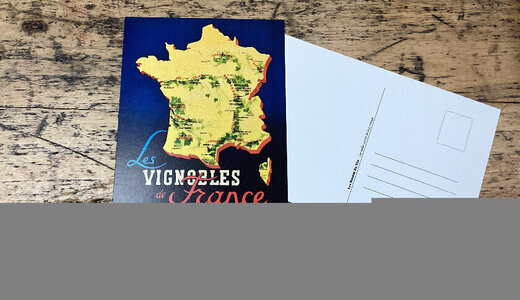 Carte postale les vignobles de france