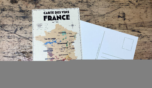 Carte postale des vins de France