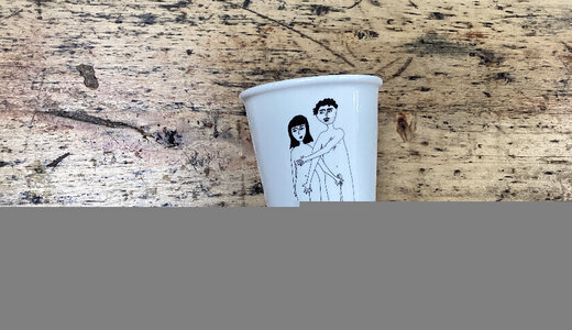 Gobelet porcelaine couple