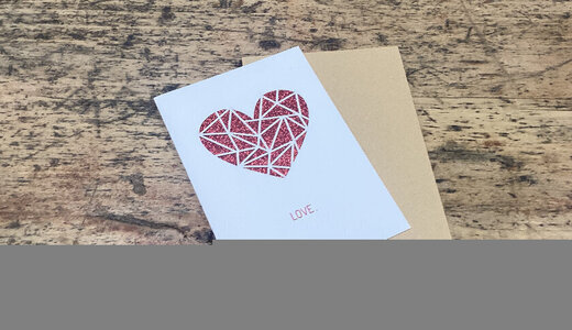Carte coeur origami