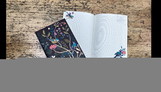 Cahier A5 oiseaux bleus 