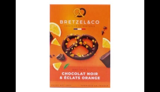 Bretzel chocolat noir orange