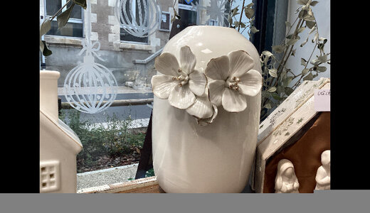 Vase amour de fleur diam 15,5 h21cm