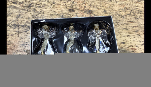 Coffret pampilles ange à suspendre verre