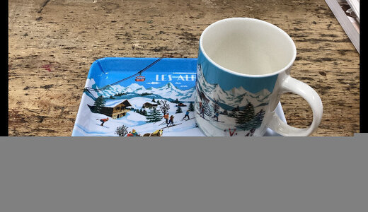 Coffret mug et plateau les alpes